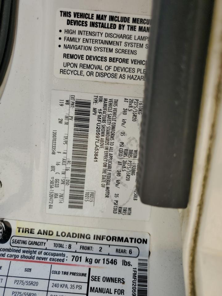 2007 Ford Expedition Limited VIN: 1FMFU20597LA53841 Lot: 61734624