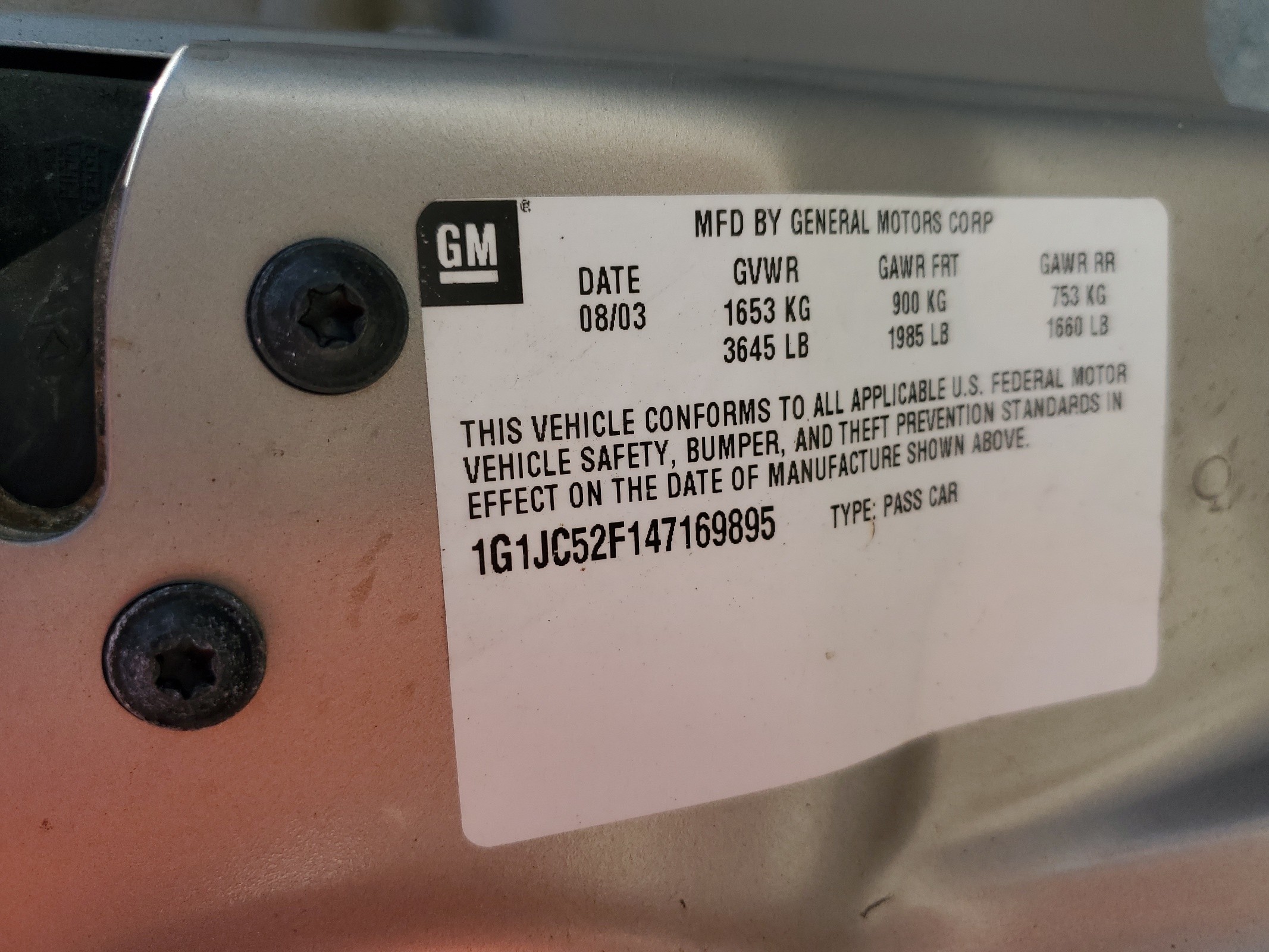 1G1JC52F147169895 2004 Chevrolet Cavalier