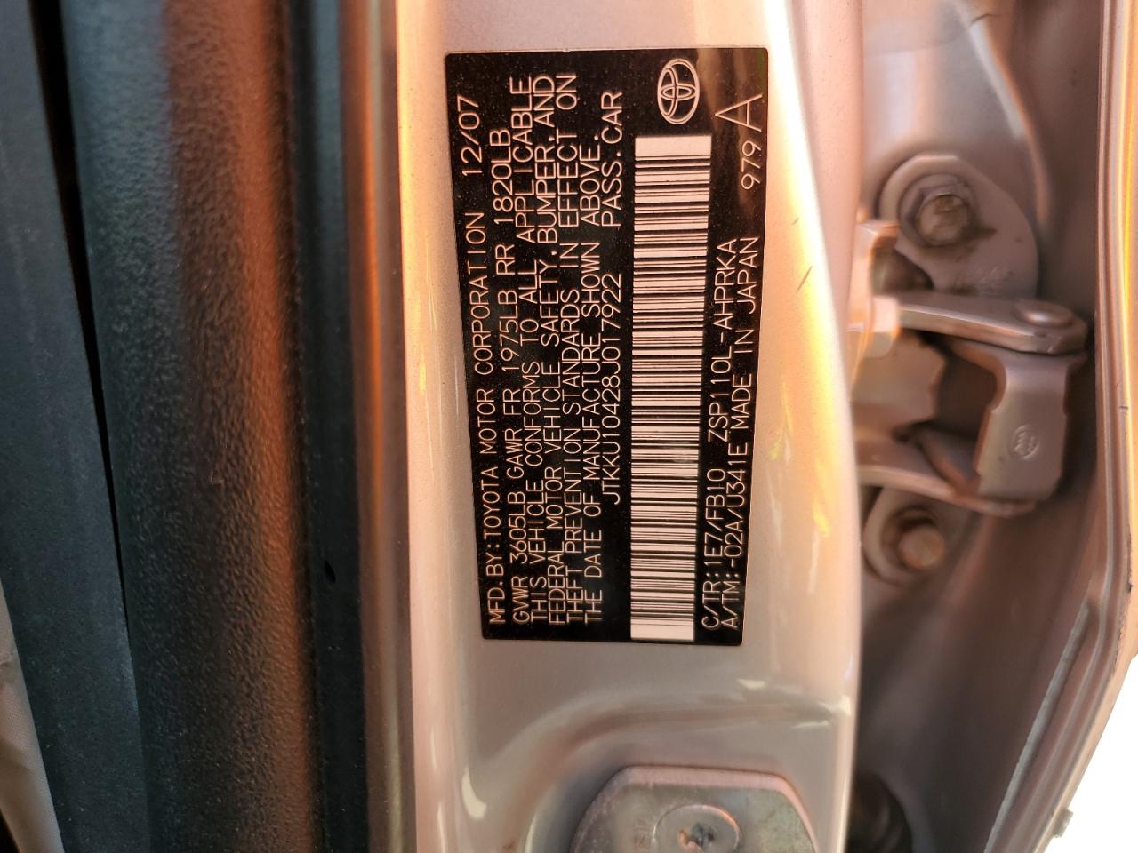 JTKKU10428J017922 2008 Toyota Scion Xd