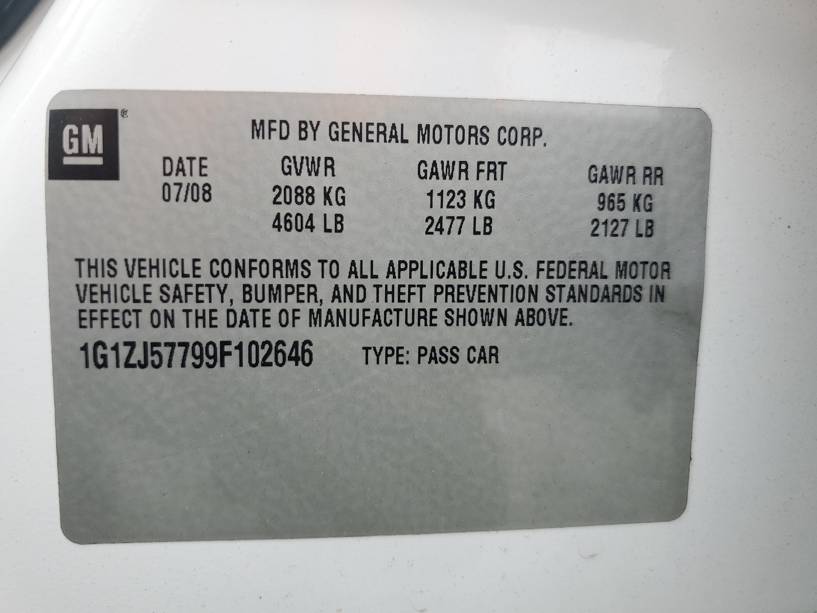 1G1ZJ57799F102646 2009 Chevrolet Malibu 2Lt