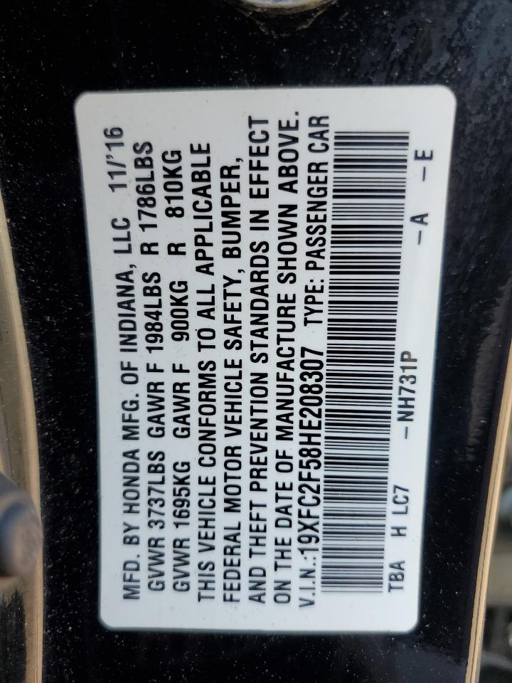 19XFC2F58HE208307 2017 Honda Civic Lx