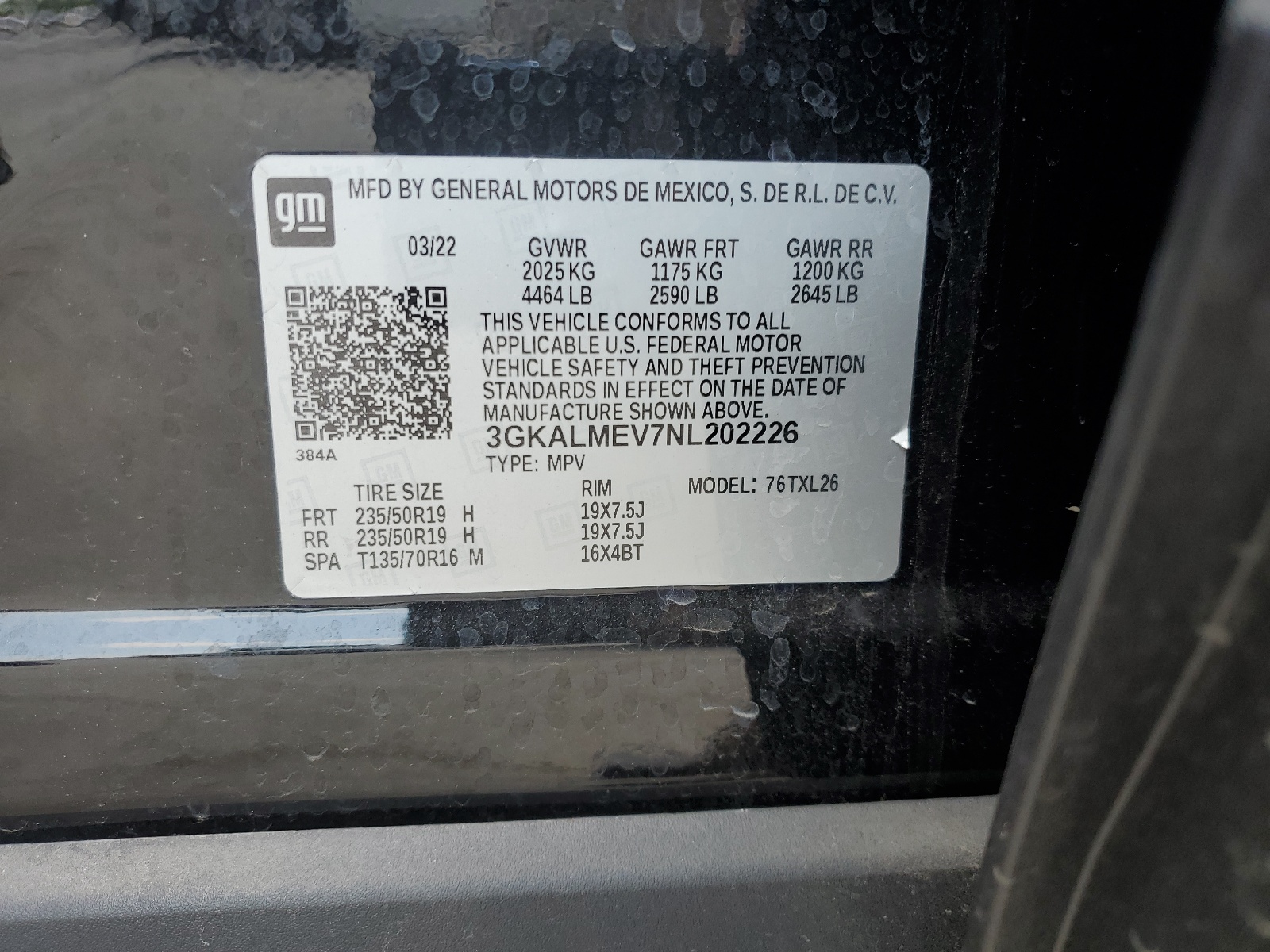 3GKALMEV7NL202226 2022 GMC Terrain Sle