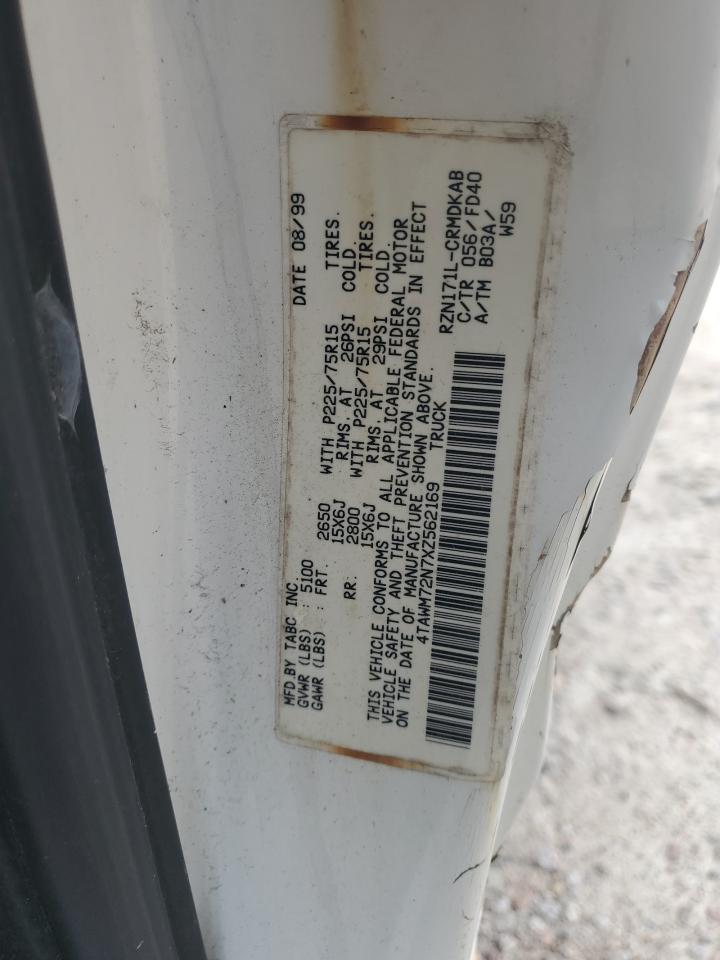 1999 Toyota Tacoma Xtracab VIN: 4TAWM72N7XZ562169 Lot: 62595234