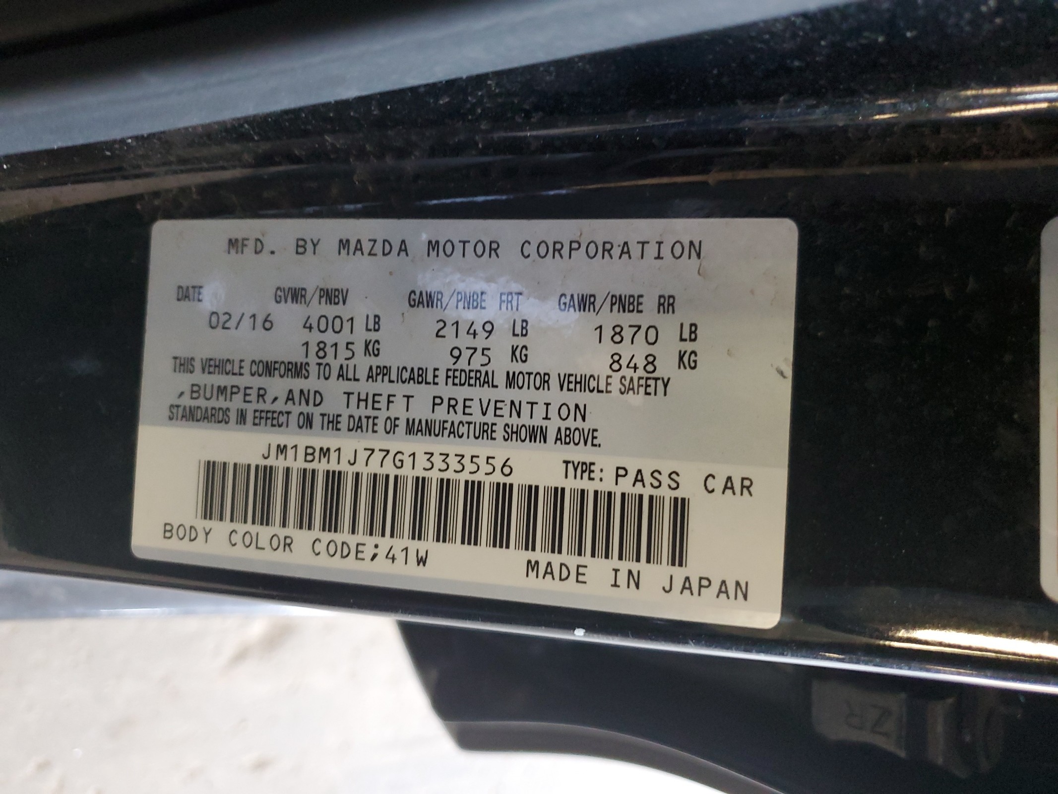JM1BM1J77G1333556 2016 Mazda 3 Sport