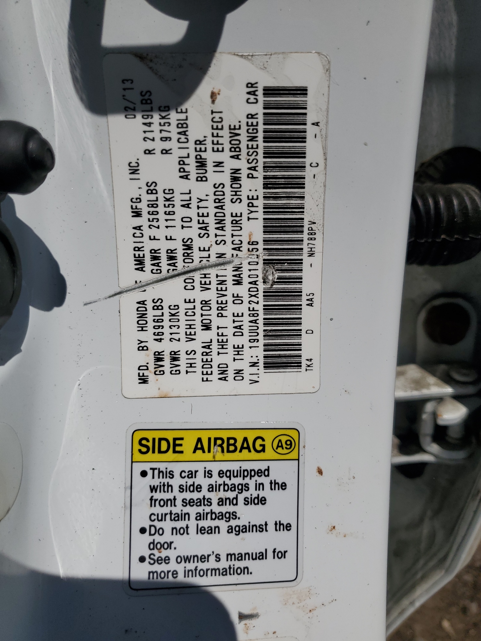 19UUA8F2XDA010056 2013 Acura Tl