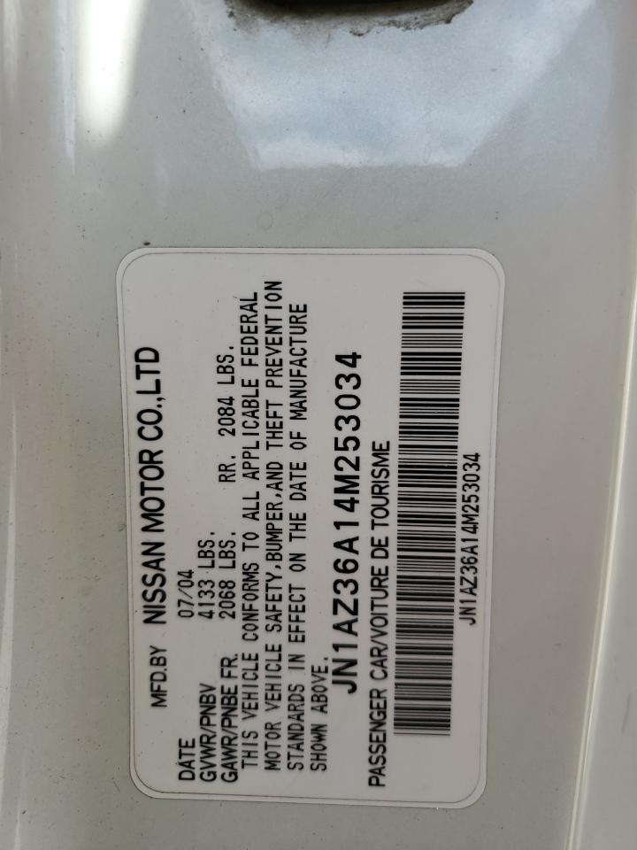 2004 Nissan 350Z Roadster VIN: JN1AZ36A14M253034 Lot: 65210404