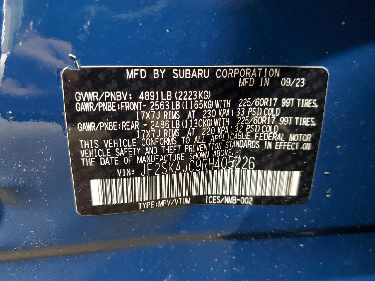 JF2SKAJC9RH405226 2024 Subaru Forester Wilderness