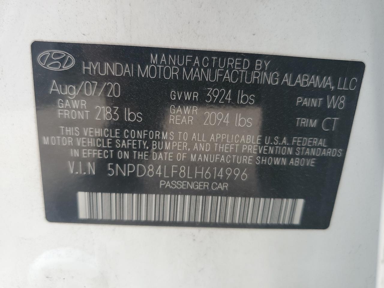 5NPD84LF8LH614996 2020 HYUNDAI ELANTRA - Image 13