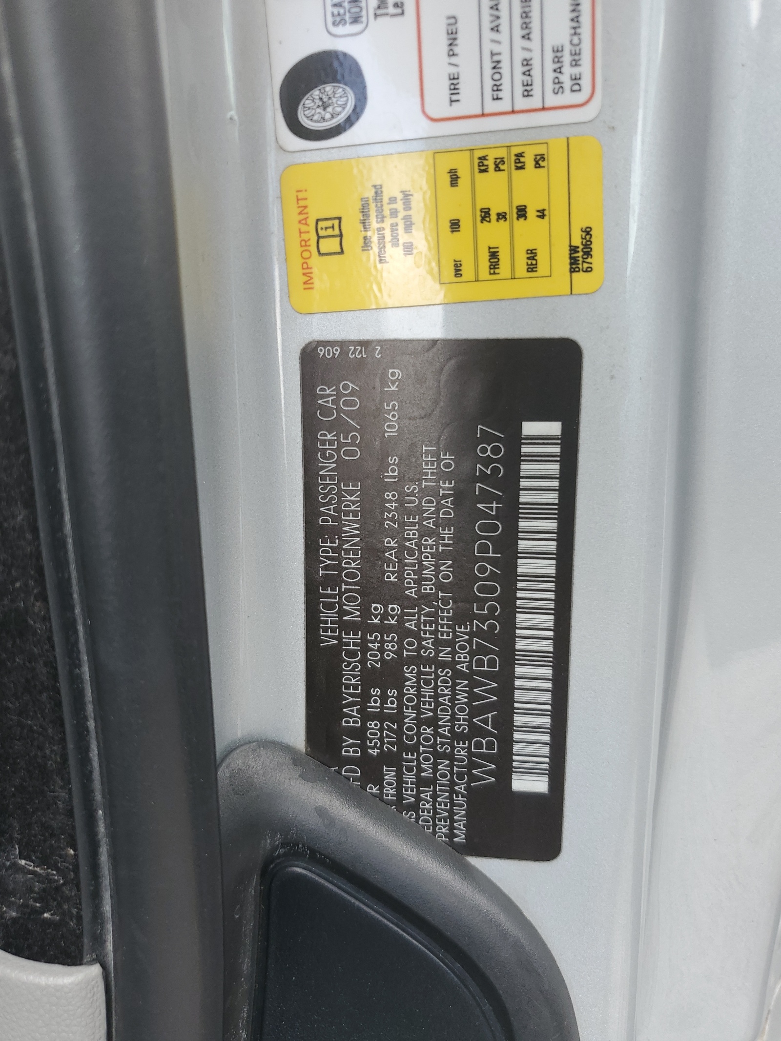 WBAWB73509P047387 2009 BMW 335 I