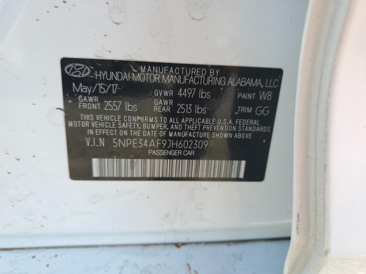 2018 Hyundai Sonata Sport VIN: 5NPE34AF9JH602309 Lot: 65413494