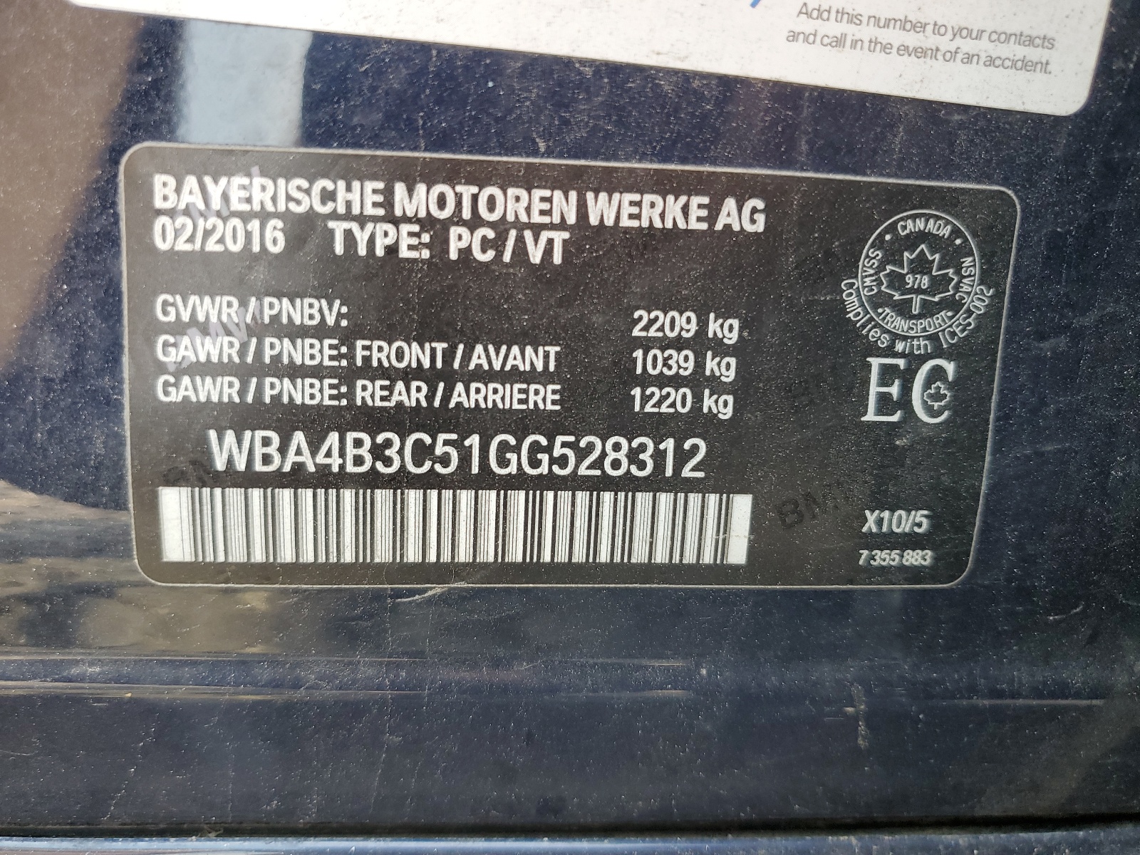 WBA4B3C51GG528312 2016 BMW 435 Xi Gran Coupe