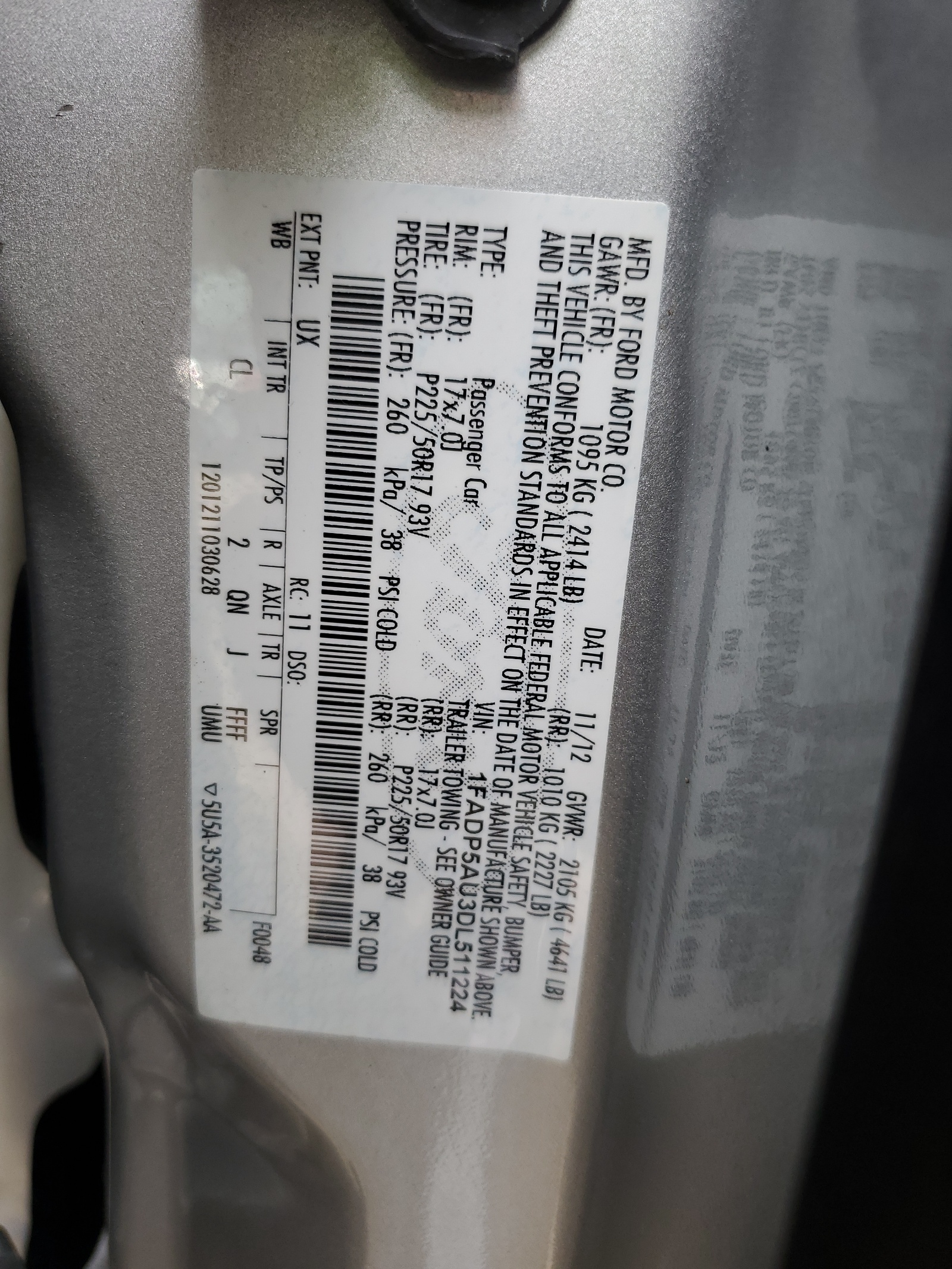 1FADP5AU3DL511224 2013 Ford C-Max Se