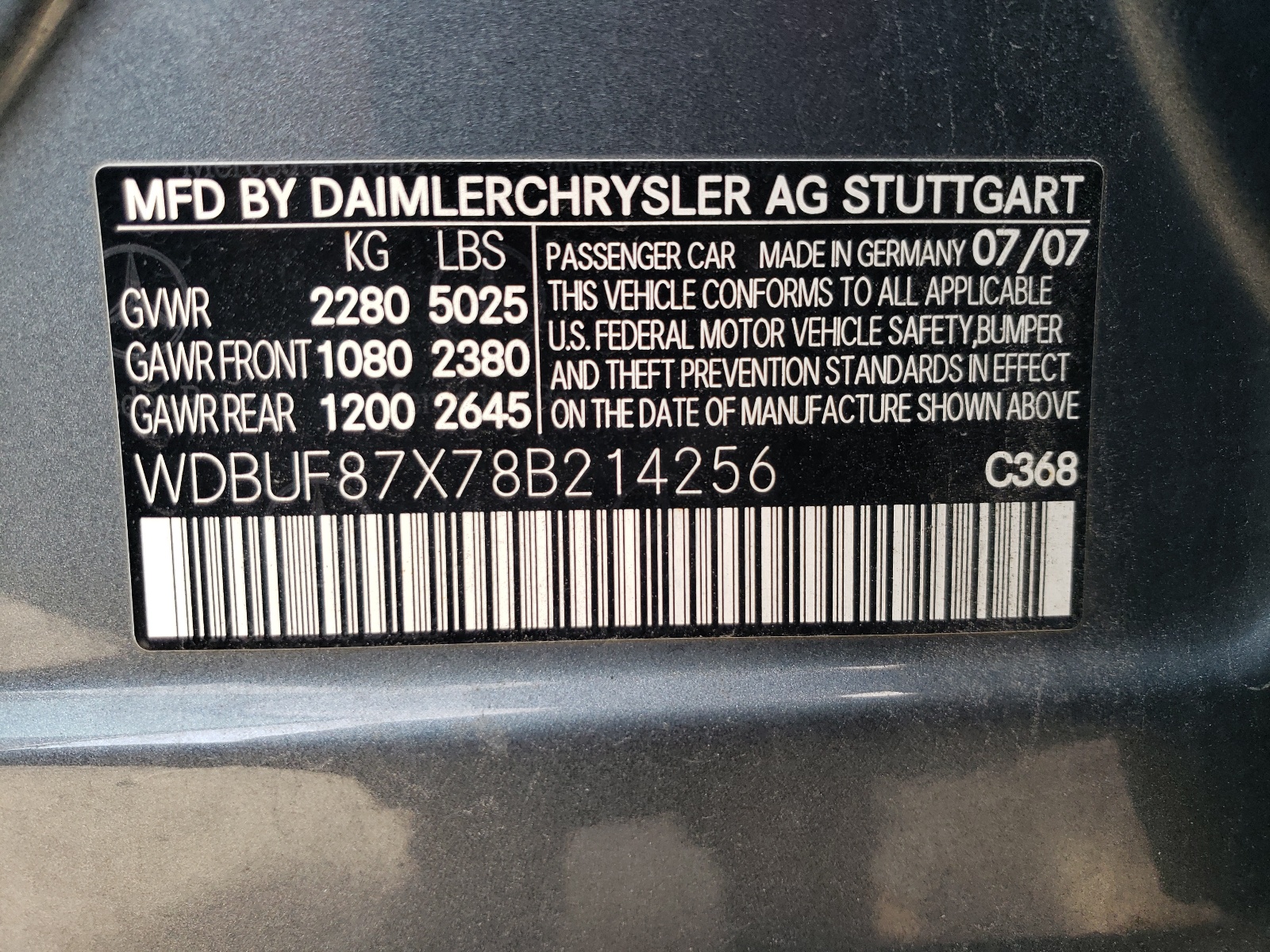 WDBUF87X78B214256 2008 Mercedes-Benz E 350 4Matic