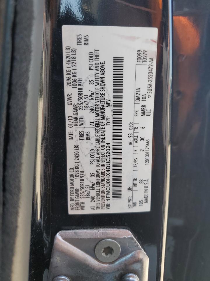 2013 Ford Escape Sel VIN: 1FMCU0HX4DUC52024 Lot: 61870794