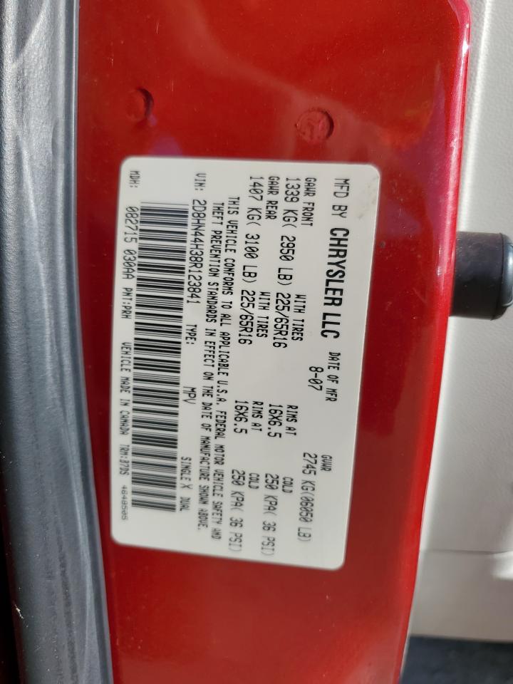 2008 Dodge Grand Caravan Se VIN: 2D8HN44H38R123841 Lot: 61622474