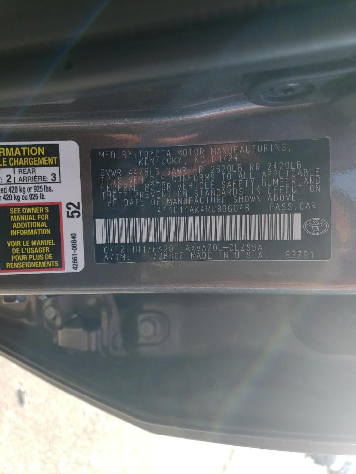 4T1G11AK4RU896046 2024 TOYOTA CAMRY - Image 13