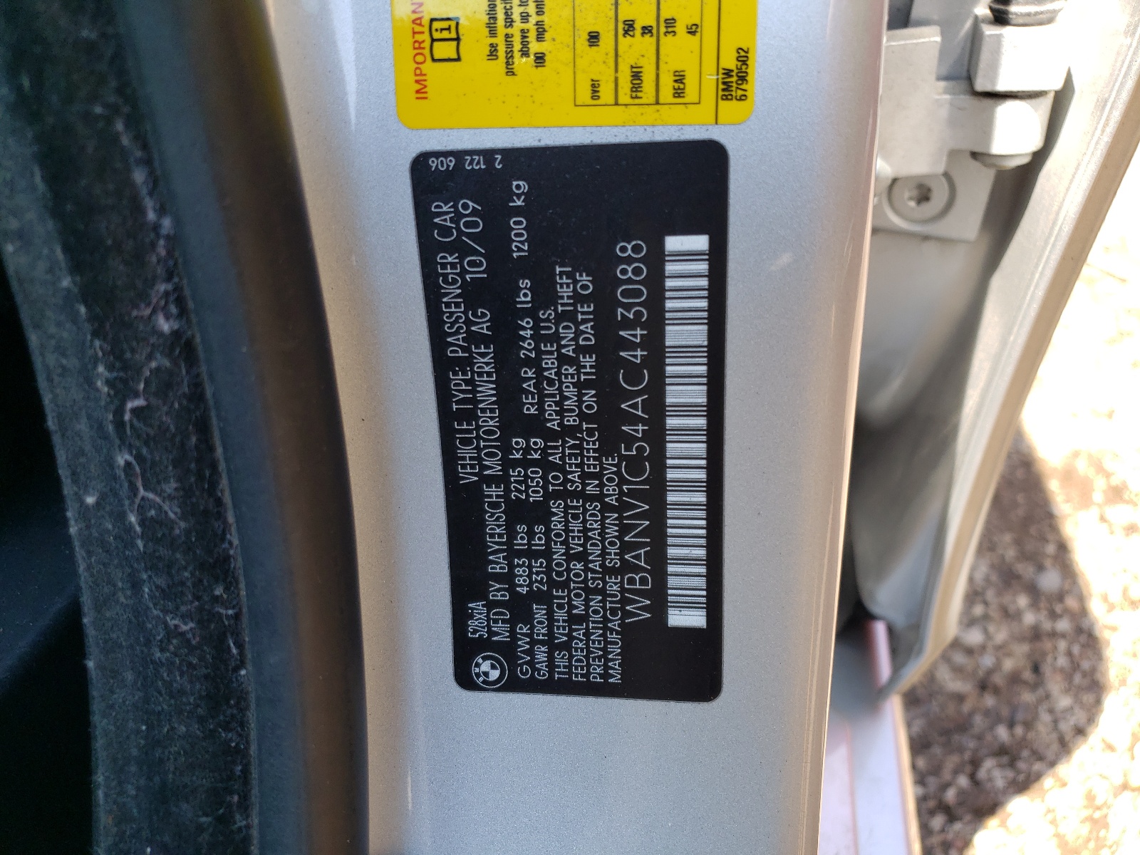 WBANV1C54AC443088 2010 BMW 528 Xi