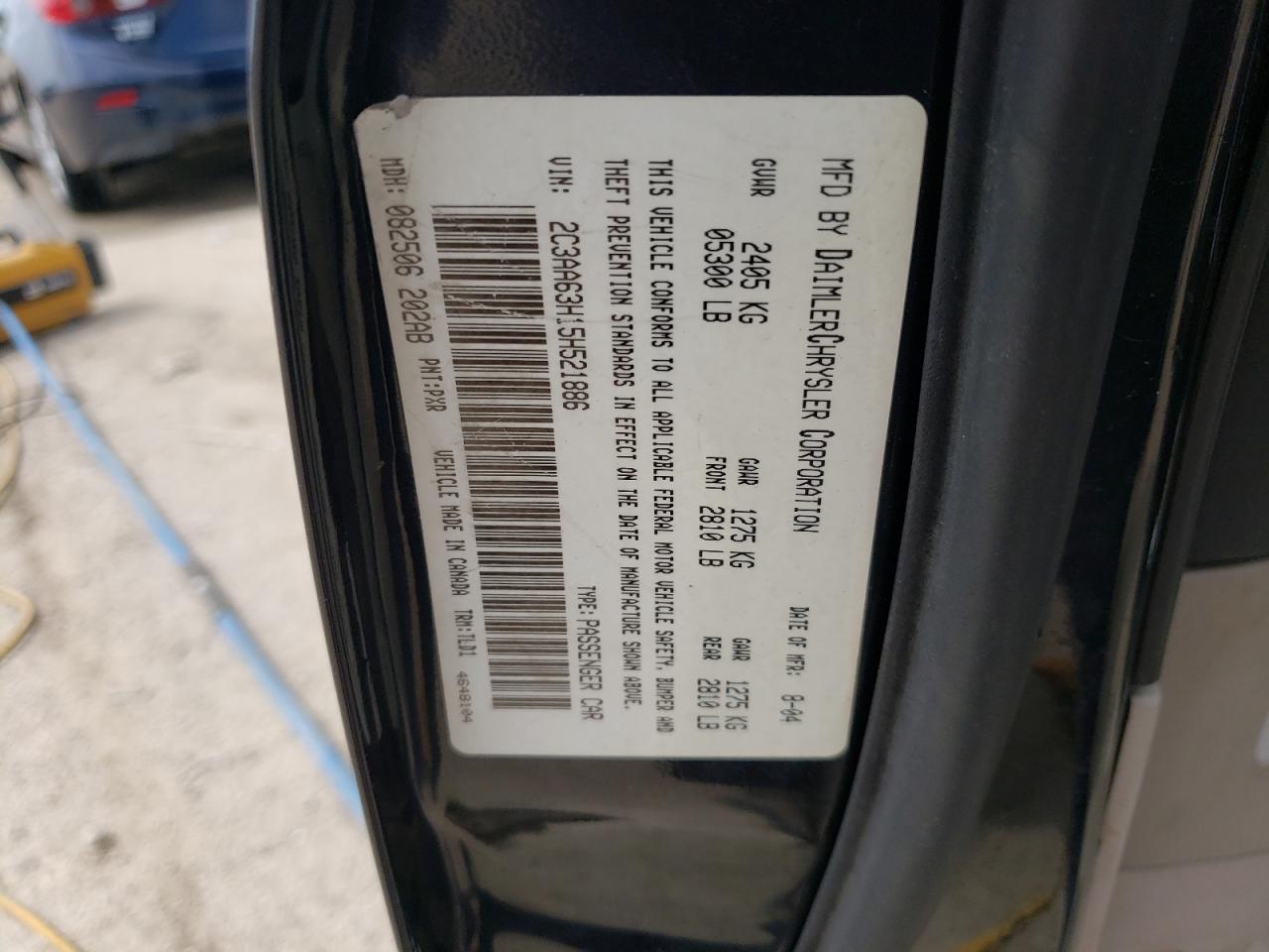 2005 Chrysler 300C VIN: 2C3AA63H15H521886 Lot: 65113544