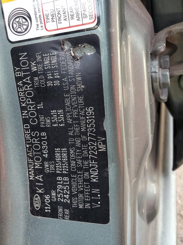 2007 Kia Sportage Ex VIN: KNDJF723277353196 Lot: 63960054