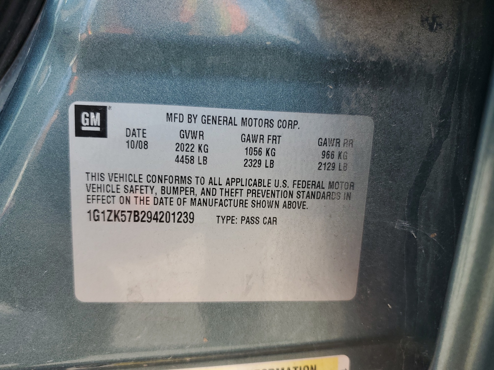 1G1ZK57B294201239 2009 Chevrolet Malibu Ltz