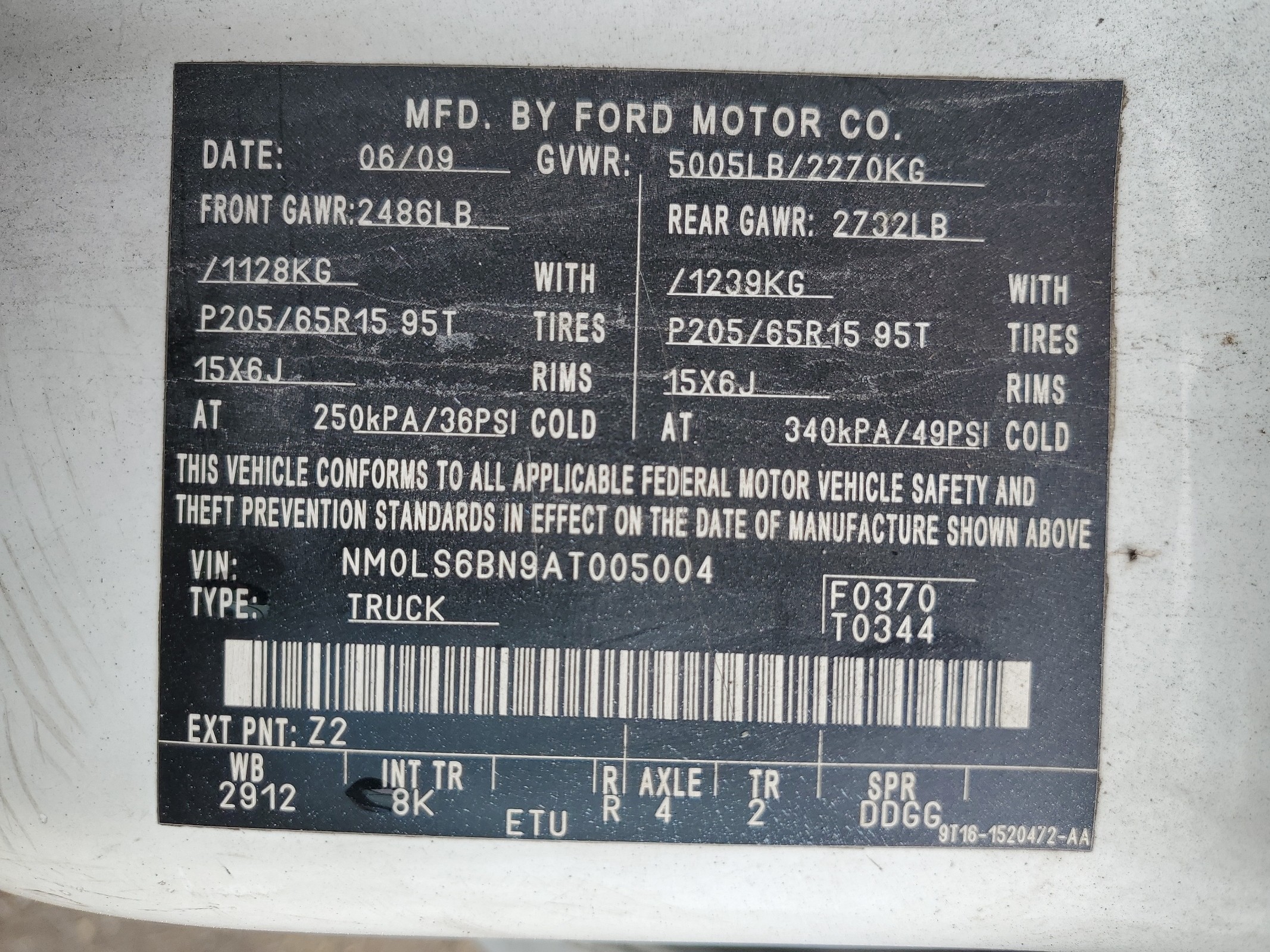 NM0LS6BN9AT005004 2010 Ford Transit Connect Xlt