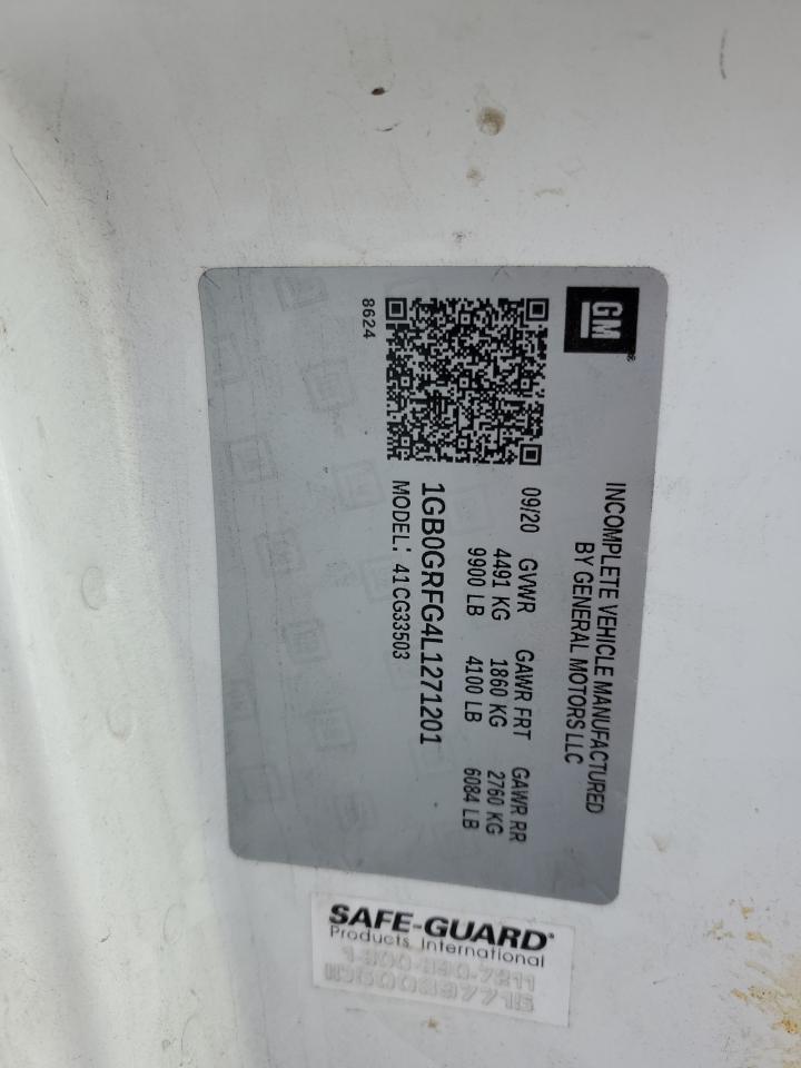 2020 Chevrolet Express G3500 VIN: 1GB0GRFG4L1271201 Lot: 63170824