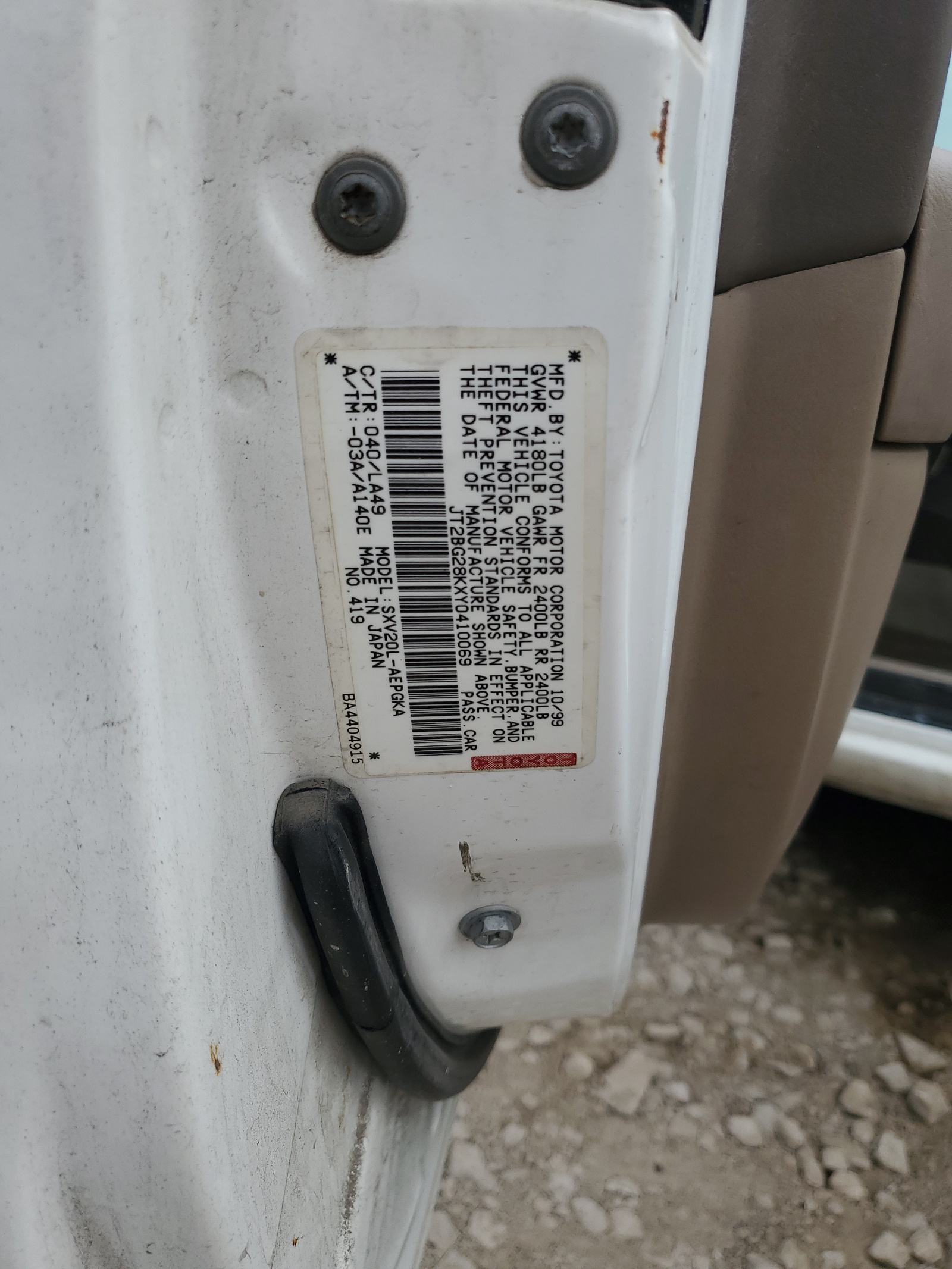 JT2BG28KXY0410069 2000 Toyota Camry Le