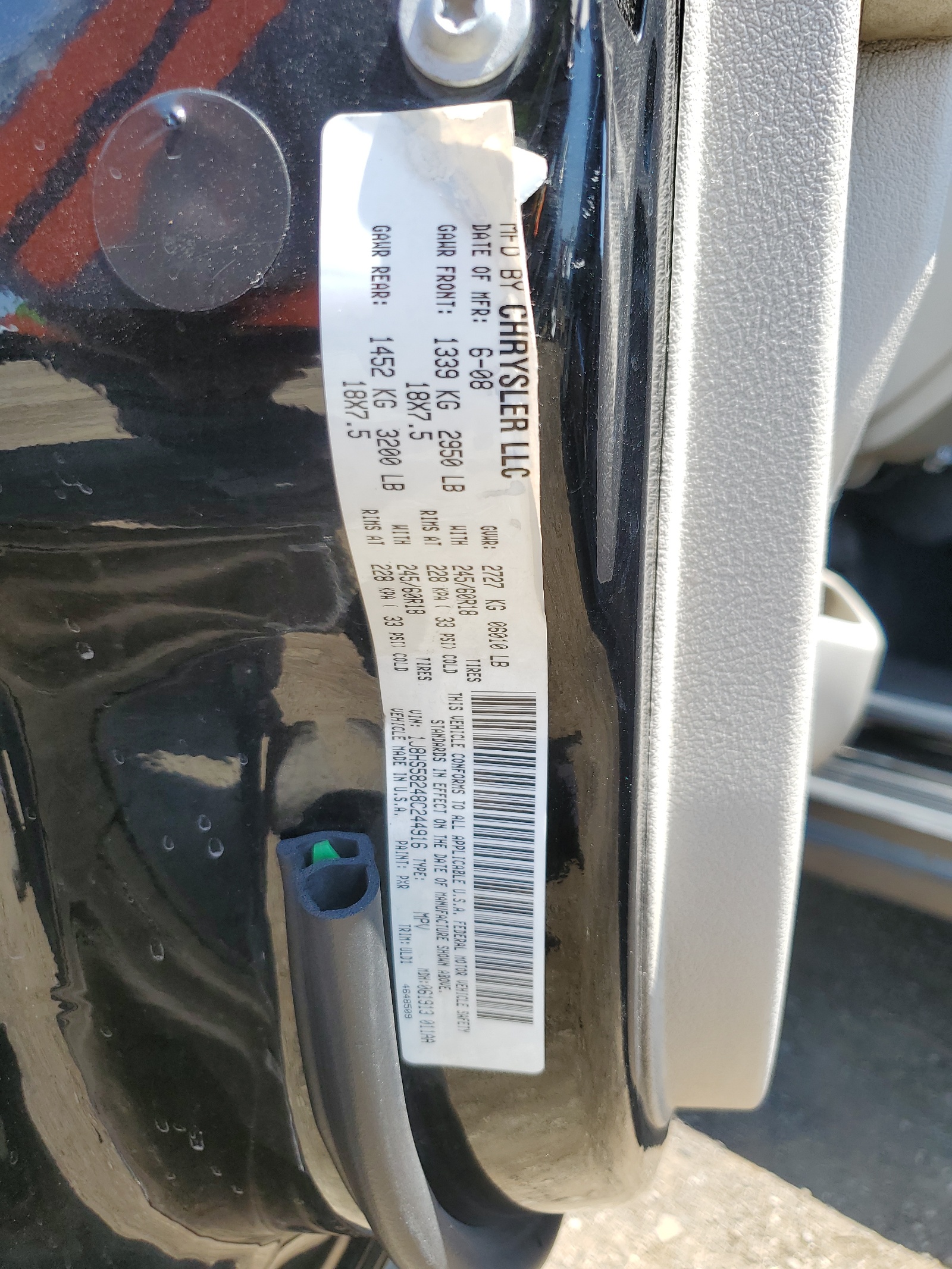 1J8HS58248C244916 2008 Jeep Grand Cherokee Limited