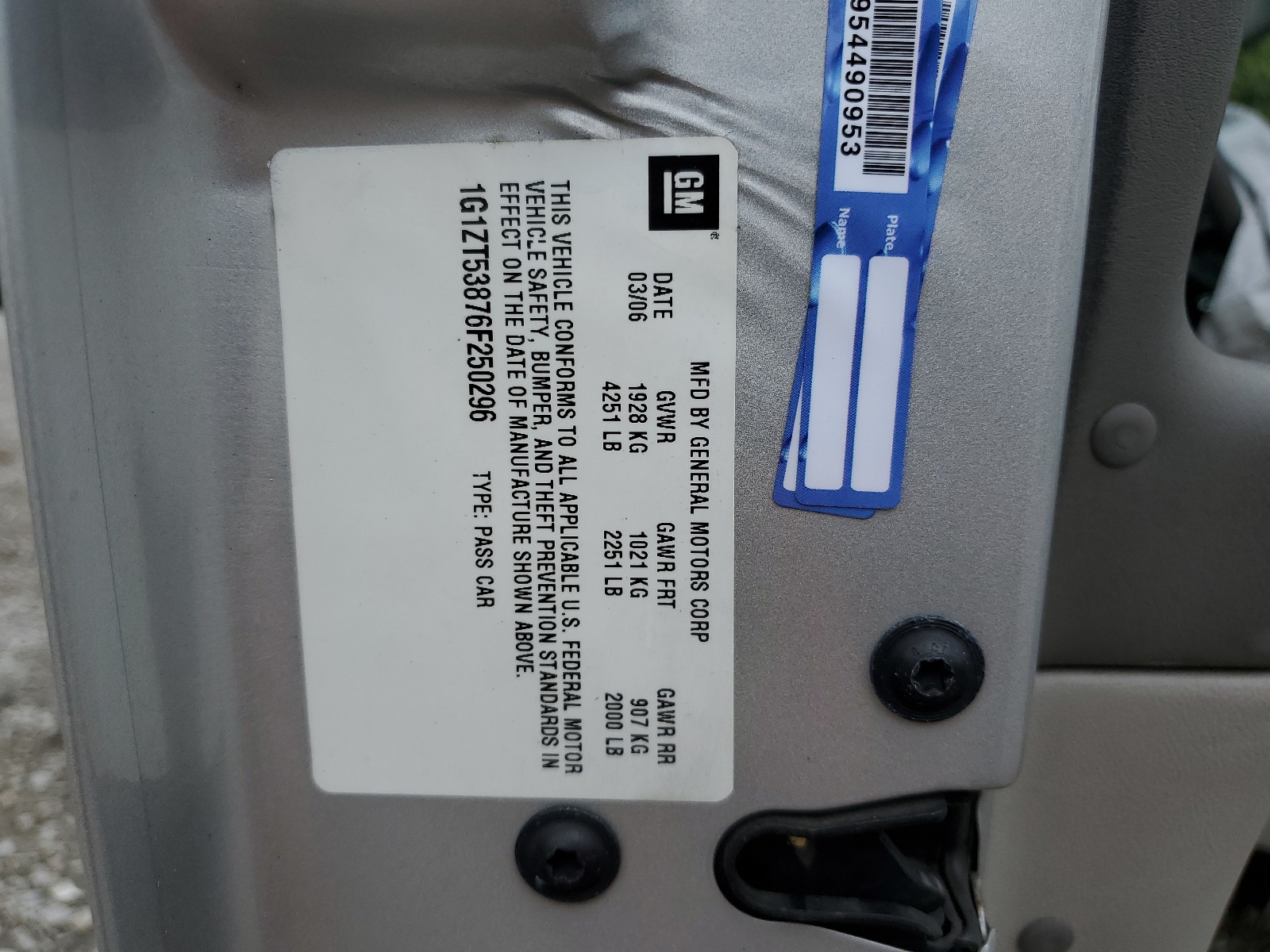 1G1ZT53876F250296 2006 Chevrolet Malibu Lt