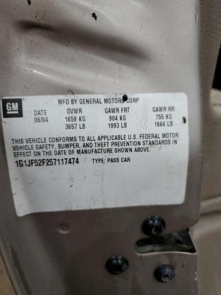 2005 Chevrolet Cavalier Ls VIN: 1G1JF52F257117474 Lot: 61270464