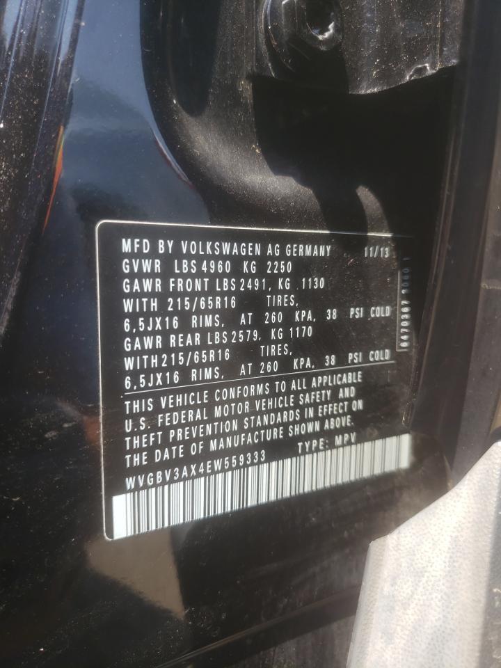 2014 Volkswagen Tiguan S VIN: WVGBV3AX4EW559333 Lot: 63014714