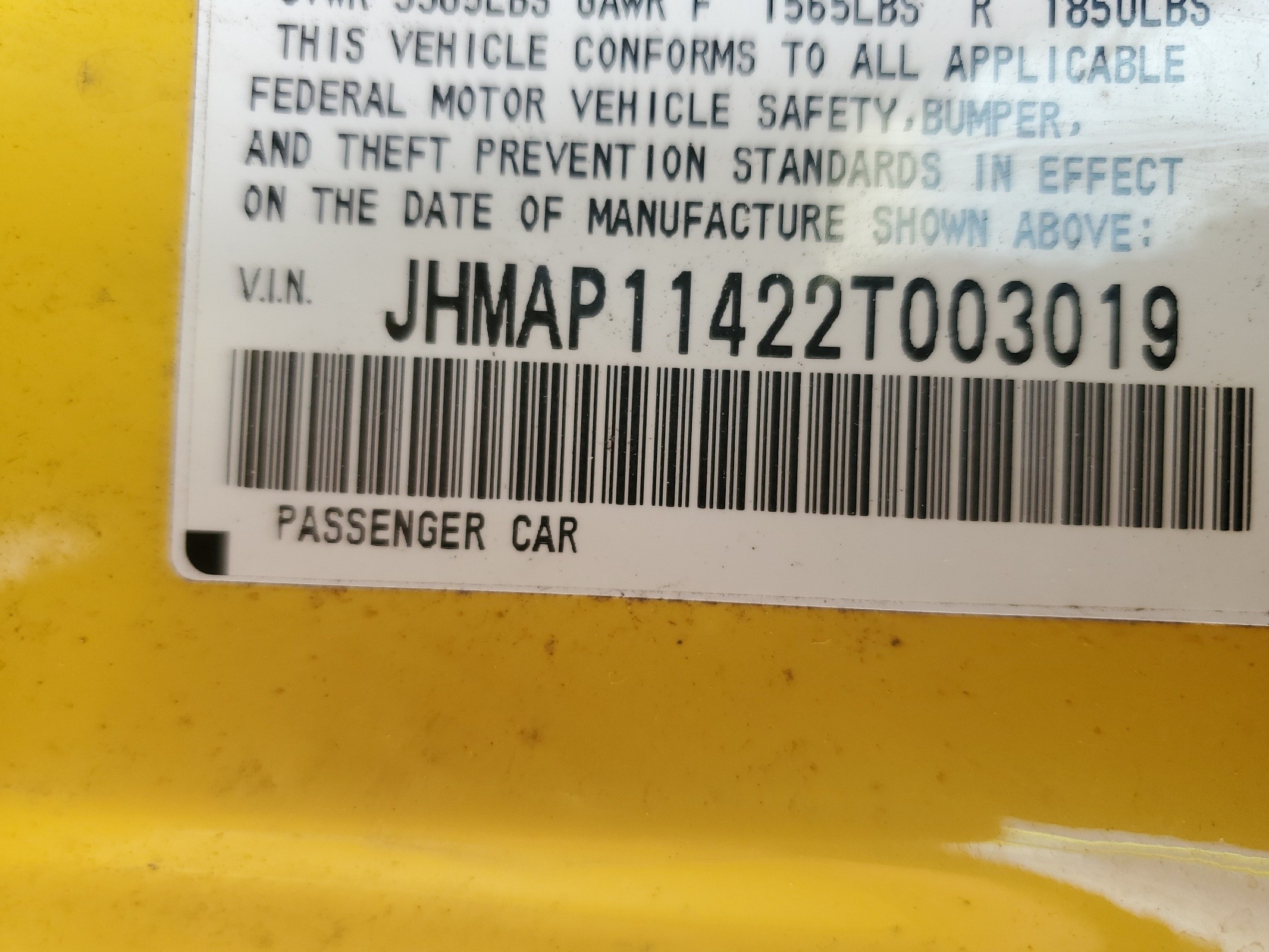 JHMAP11422T003019 2002 Honda S2000