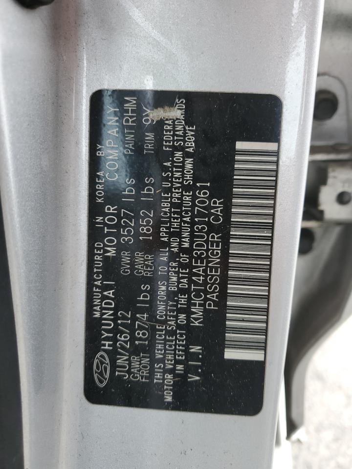 2013 Hyundai Accent Gls VIN: KMHCT4AE3DU317061 Lot: 64311554