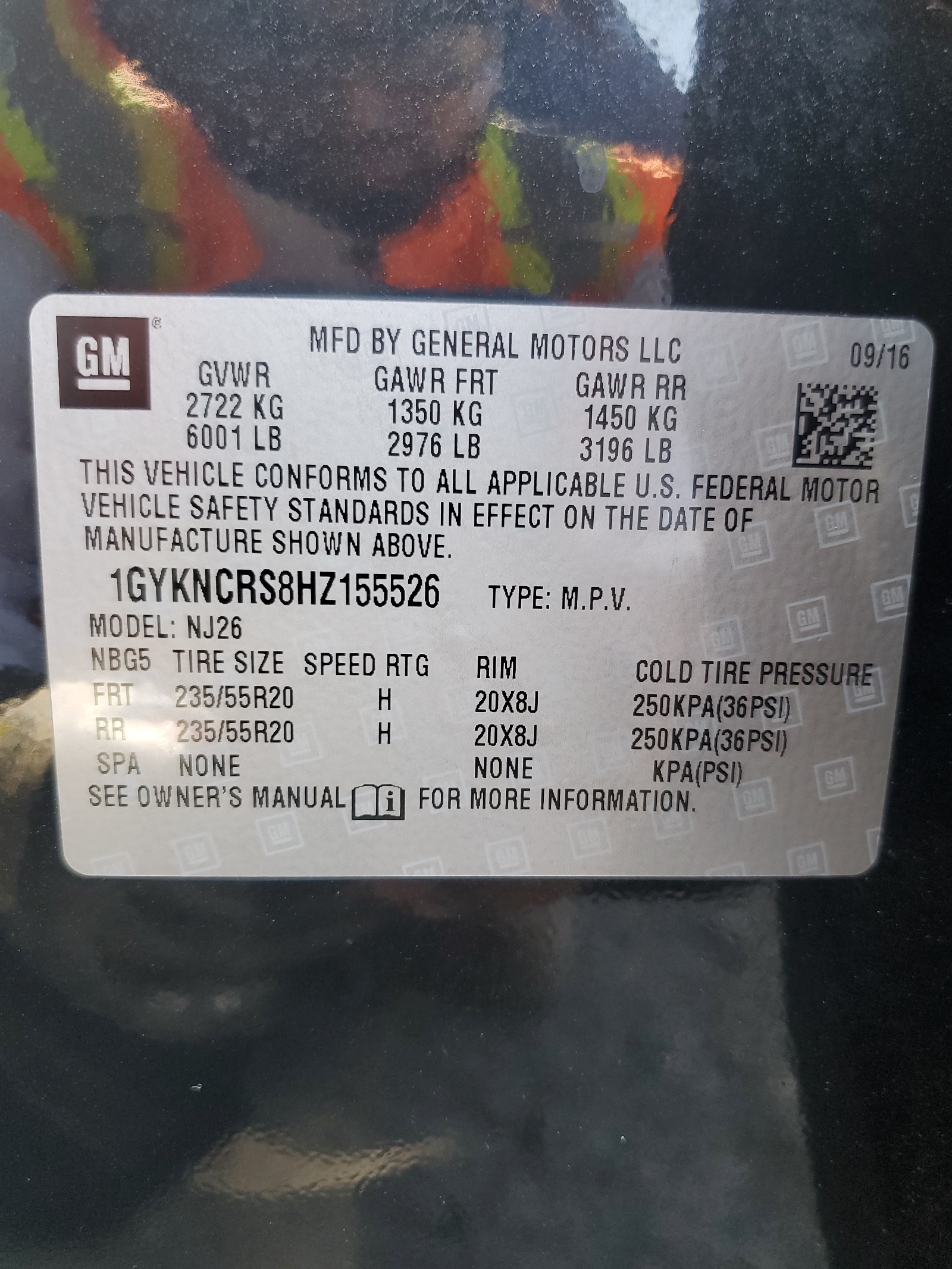 1GYKNCRS8HZ155526 2017 Cadillac Xt5 Premium Luxury