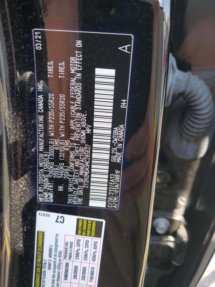 2021 Lexus Rx 350 VIN: 2T2HZMDA5MC285627 Lot: 63187624