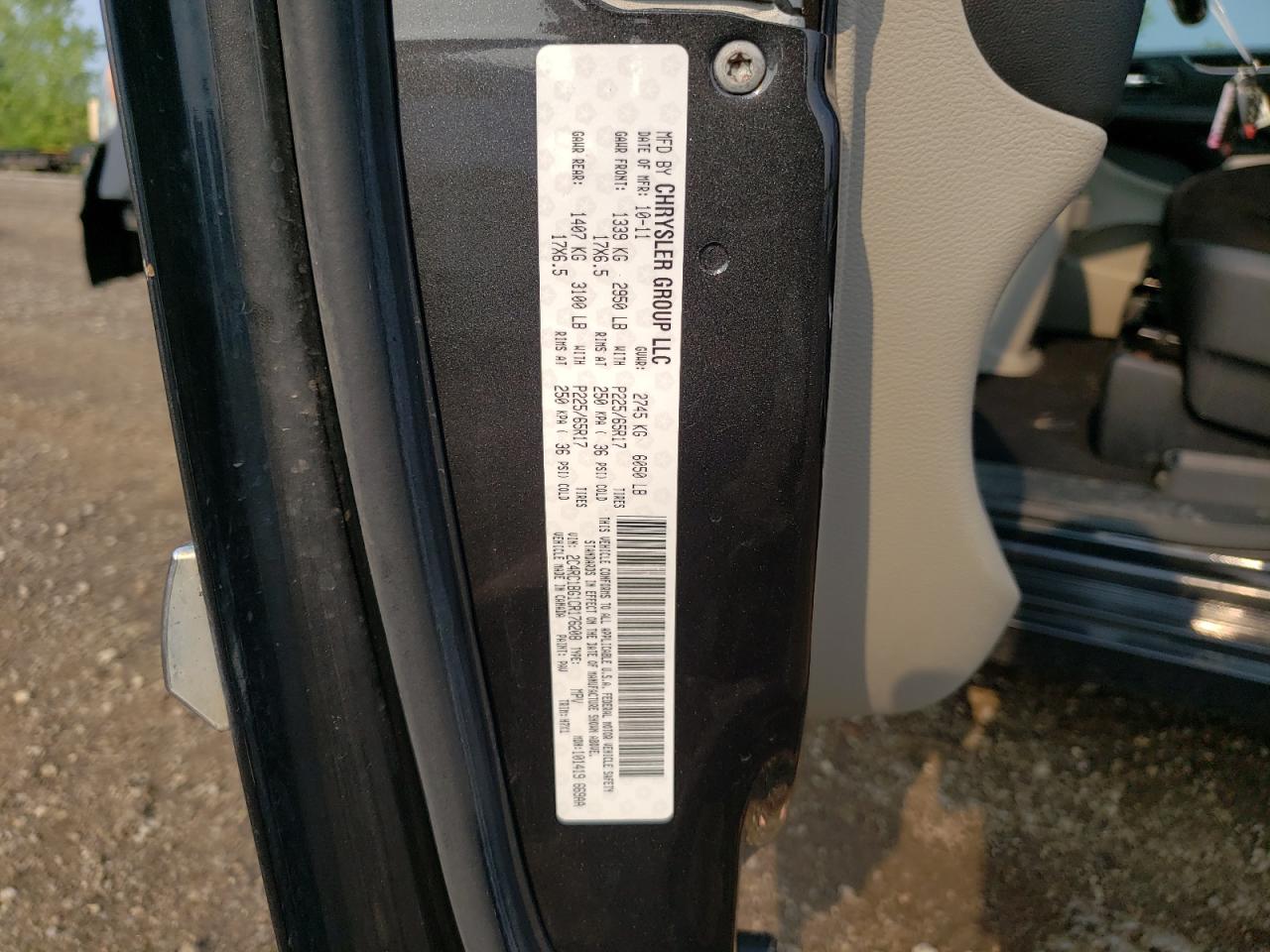 2012 Chrysler Town & Country Touring VIN: 2C4RC1BG1CR176208 Lot: 63763074