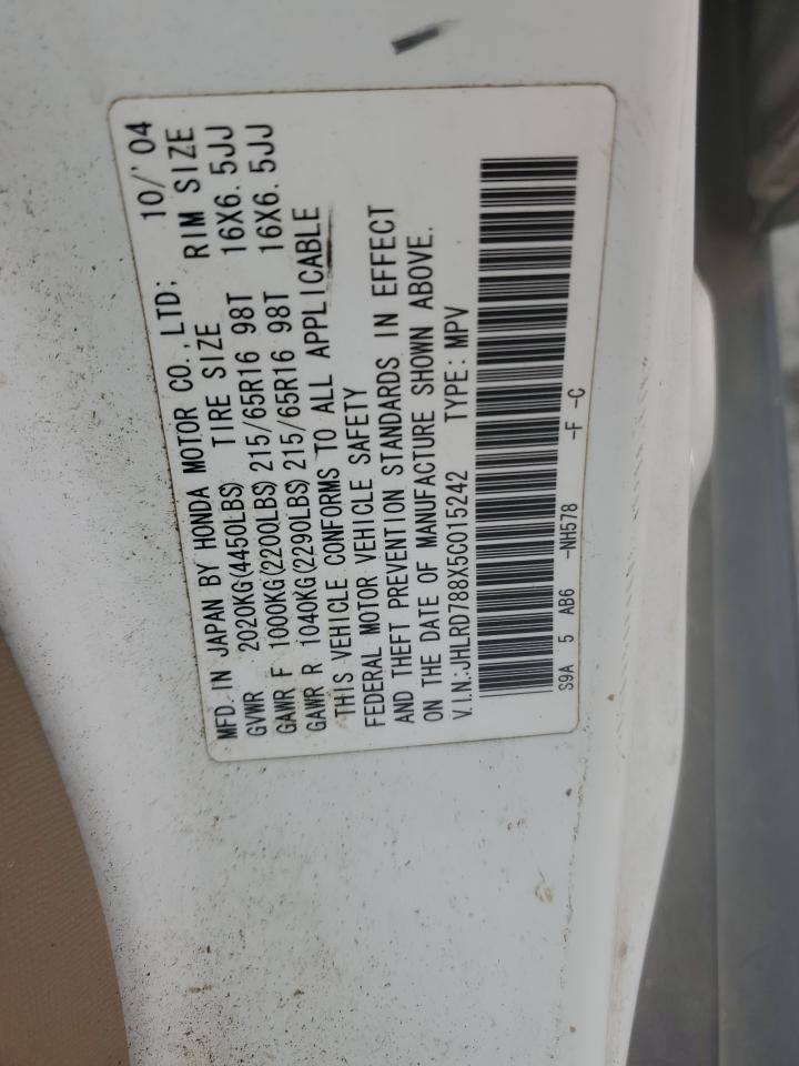 2005 Honda Cr-V Ex VIN: JHLRD788X5C015242 Lot: 64017234