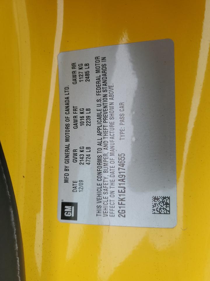 2010 Chevrolet Camaro Ss VIN: 2G1FK1EJ1A9174655 Lot: 64946204