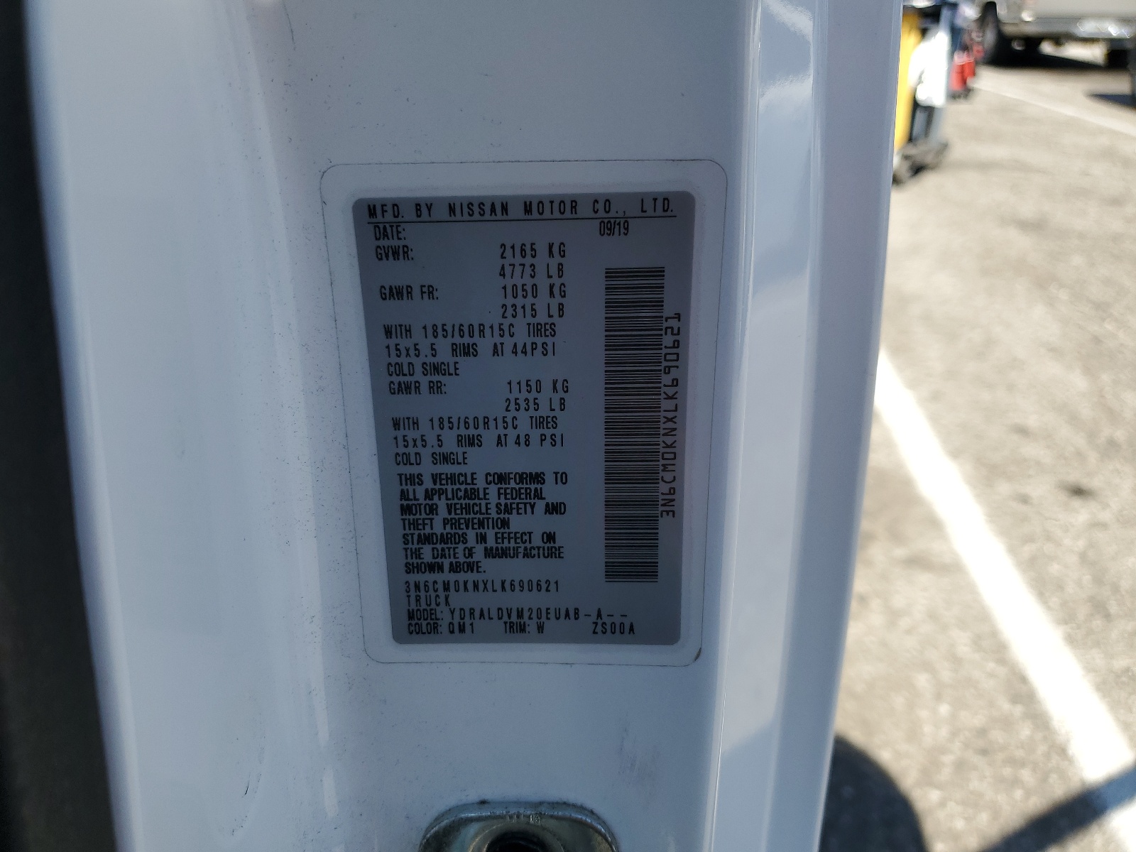 3N6CM0KNXLK690621 2020 Nissan Nv200 2.5S