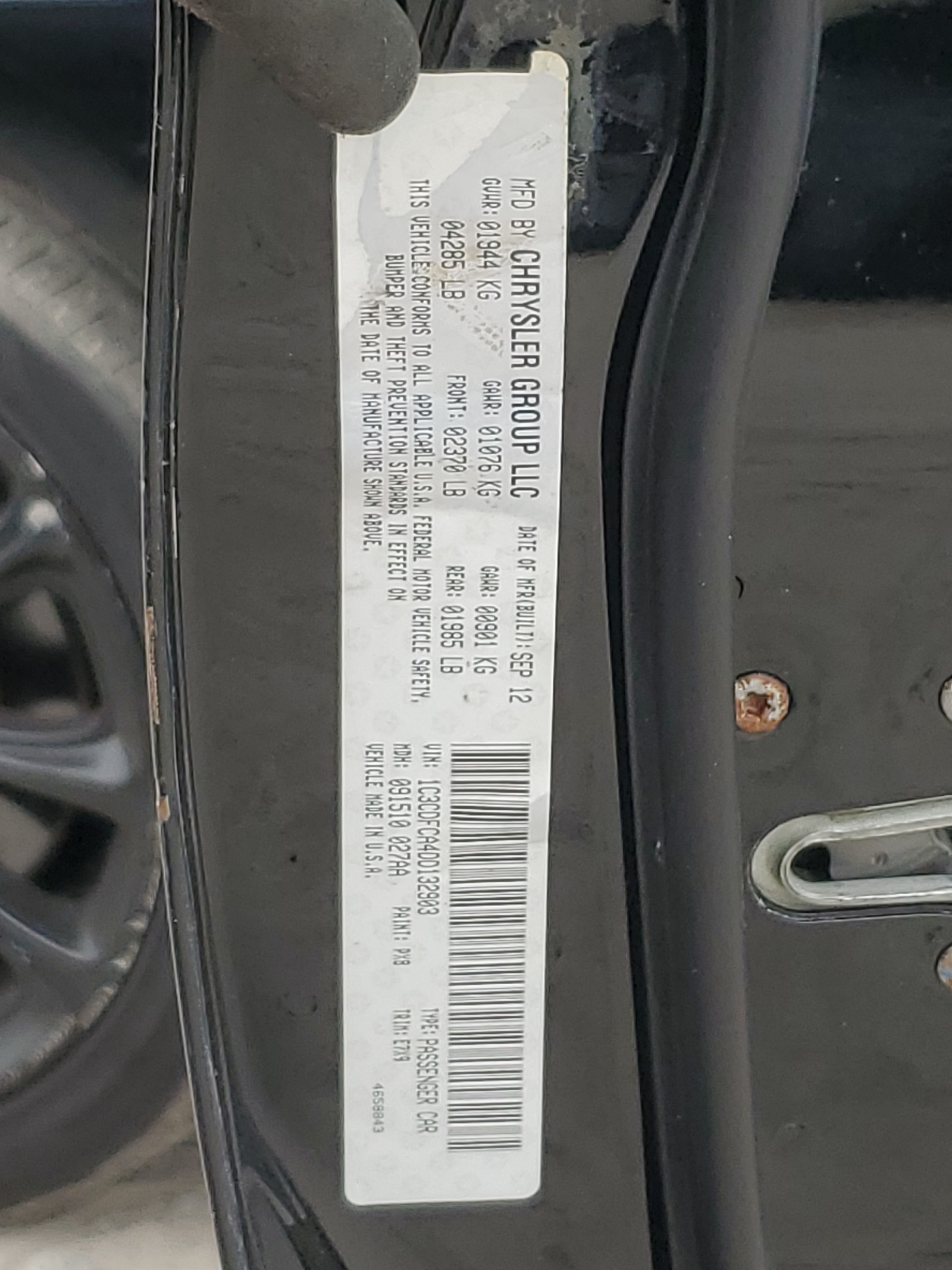 1C3CDFCA4DD132903 2013 Dodge Dart Limited