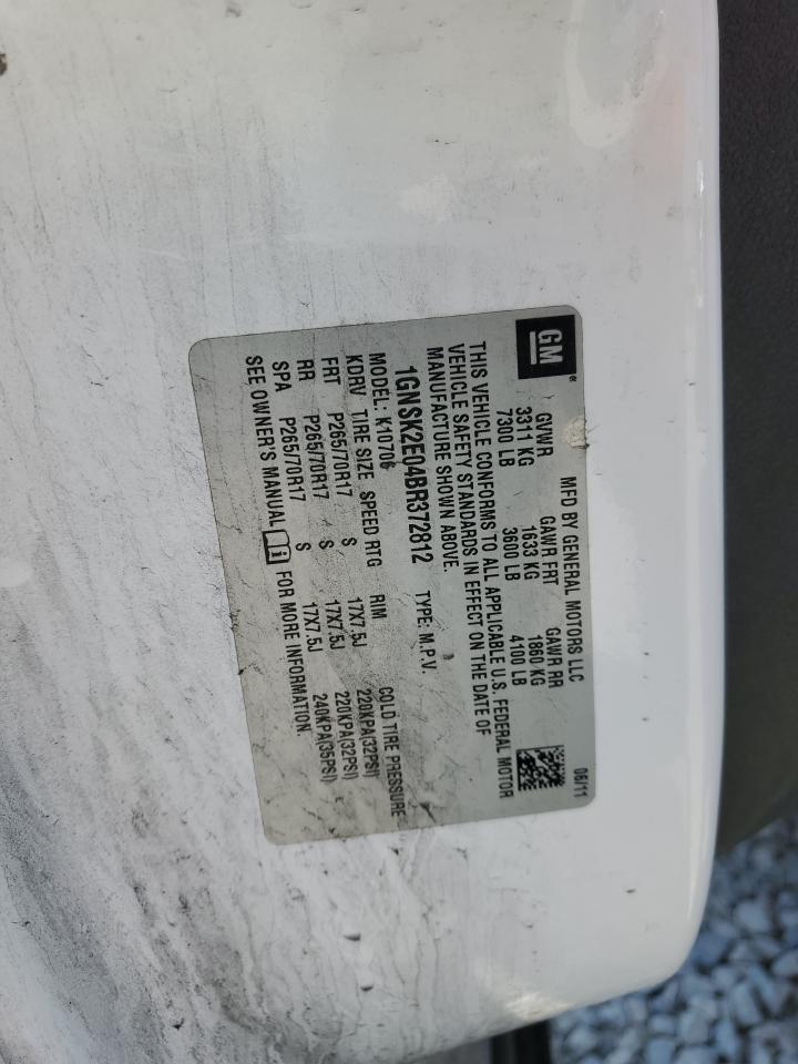 2011 Chevrolet Tahoe Special VIN: 1GNSK2E04BR372812 Lot: 64641854