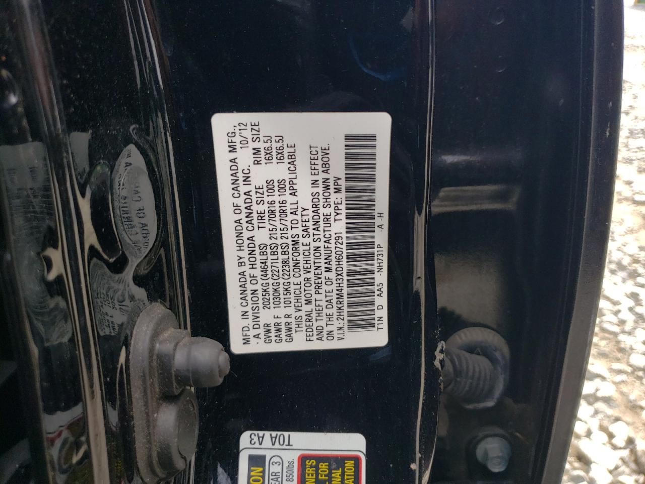 2013 Honda Cr-V Lx VIN: 2HKRM4H3XDH607291 Lot: 65354394