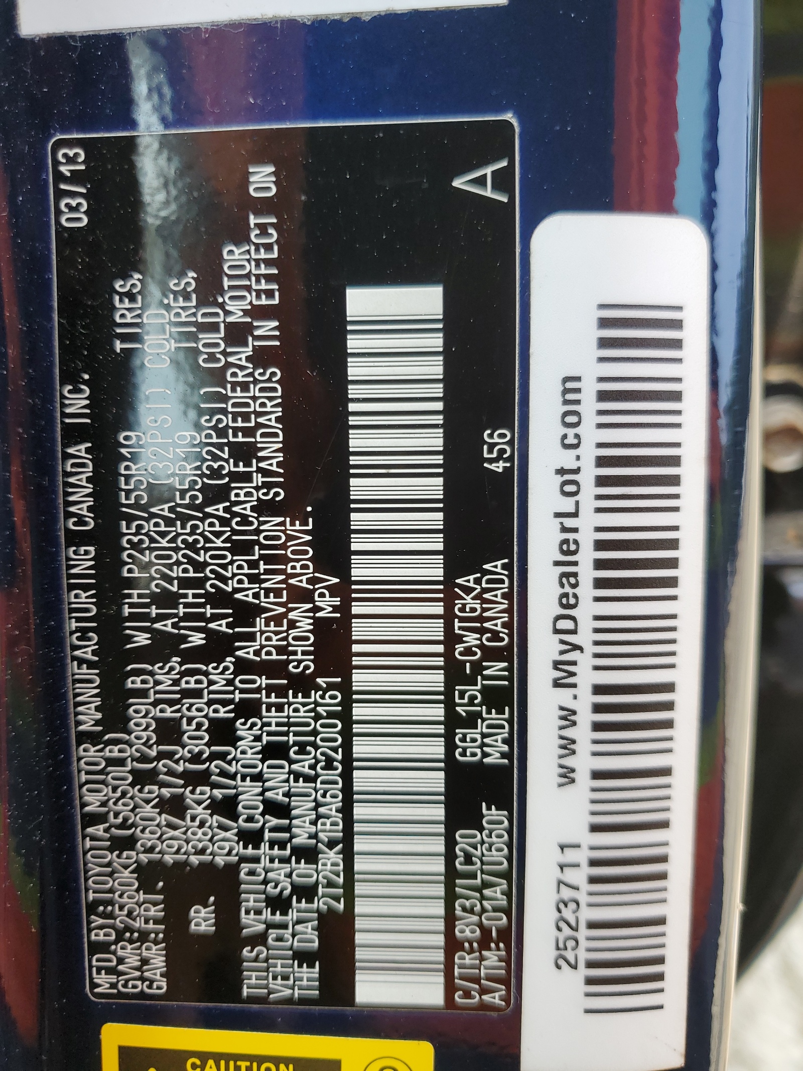 2T2BK1BA6DC200161 2013 Lexus Rx 350 Base