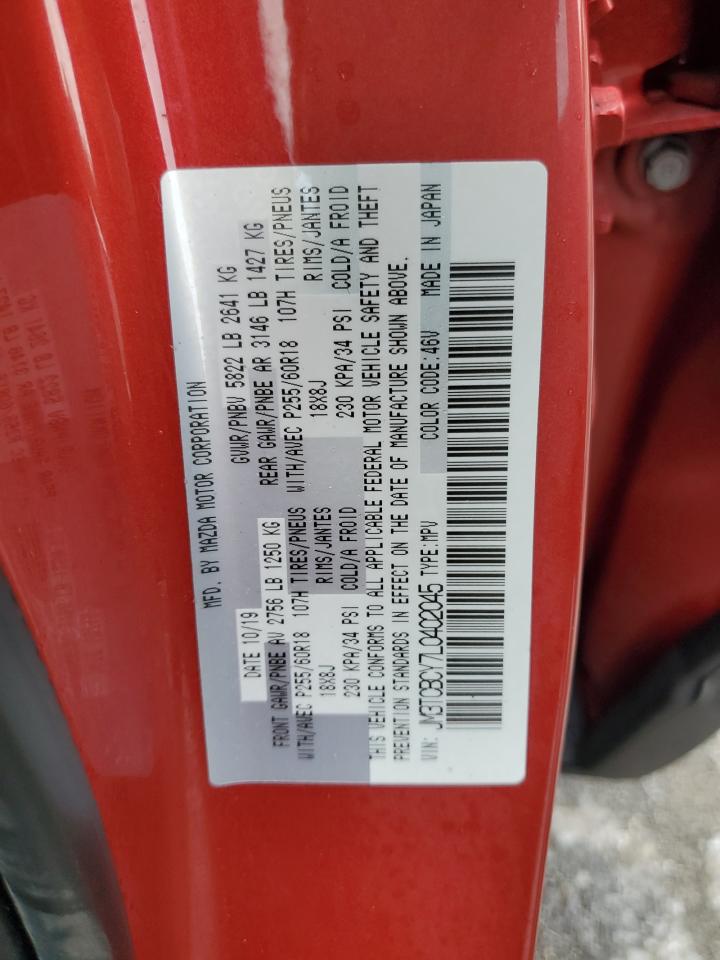 2020 Mazda Cx-9 Touring VIN: JM3TCBCY7L0402045 Lot: 62638134