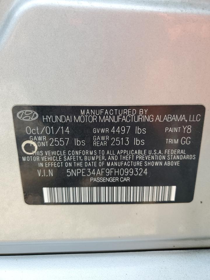 2015 Hyundai Sonata Sport VIN: 5NPE34AF9FH099324 Lot: 64591084