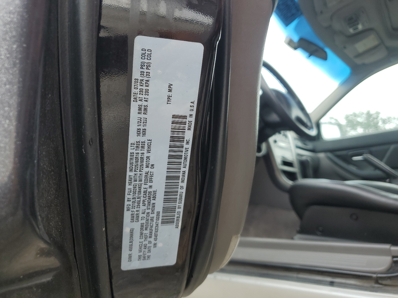 4S4BT62C947100360 2004 Subaru Baja Sport