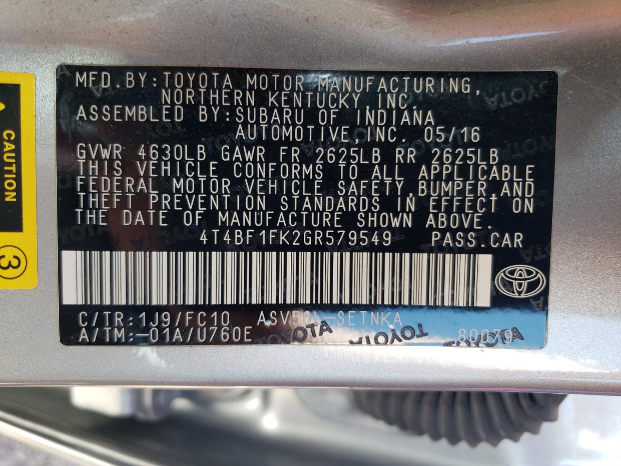 2016 Toyota Camry - Image 12