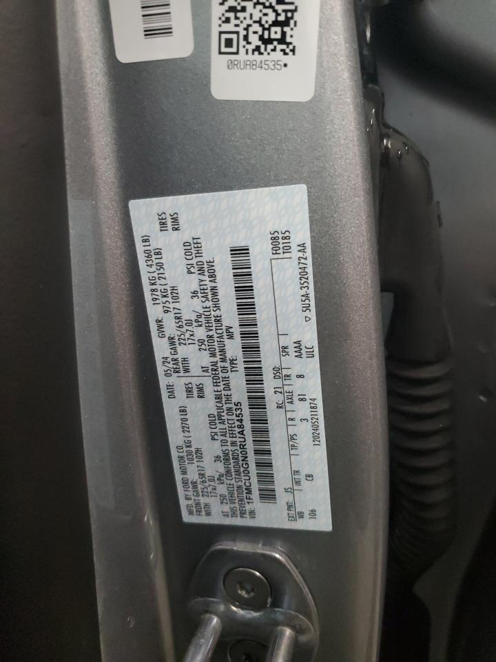 2024 Ford Escape Active VIN: 1FMCU0GN0RUA84535 Lot: 64793684