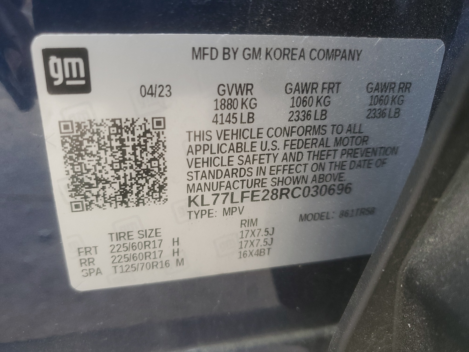 KL77LFE28RC030696 2024 Chevrolet Trax Ls