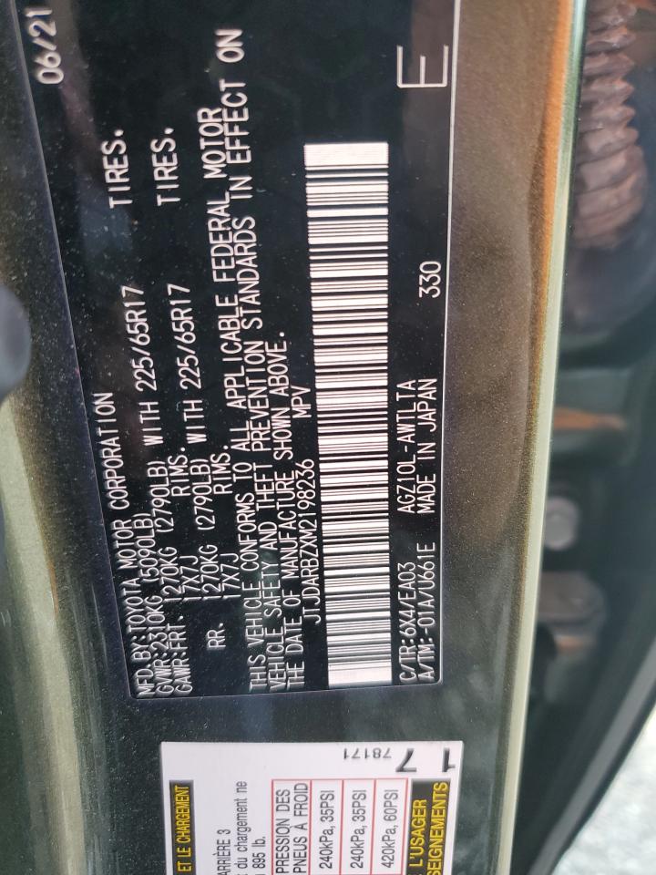 2021 Lexus Nx 300 Base VIN: JTJDARBZXM2198236 Lot: 62734504